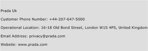 Prada customer service number